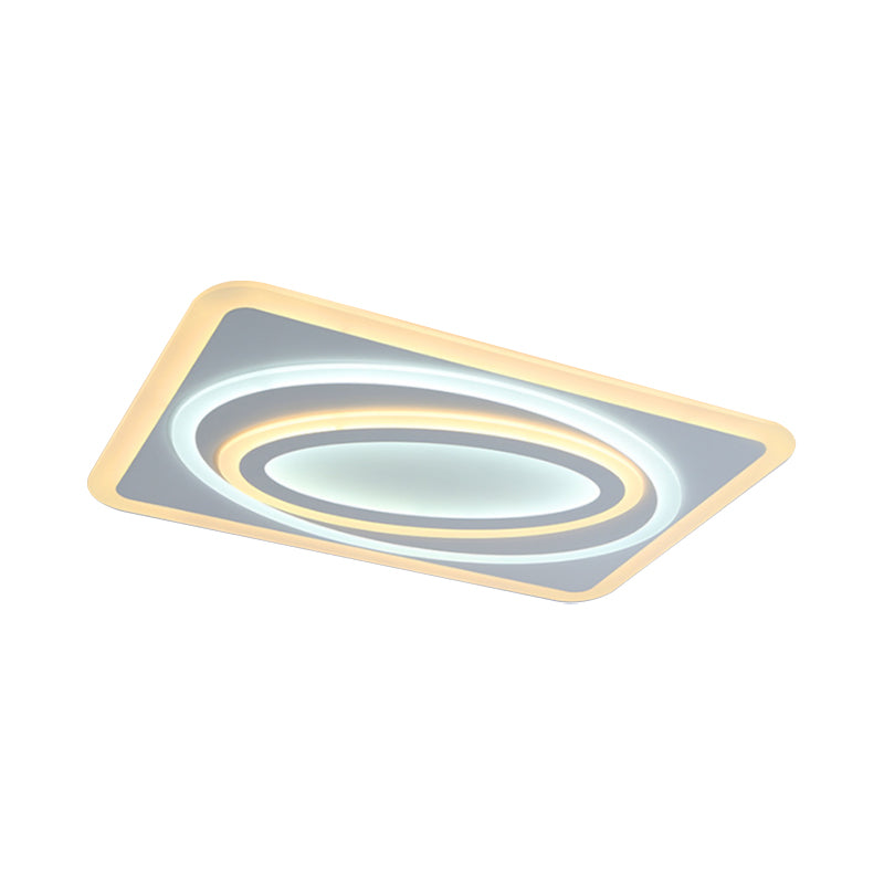 Spacetime Wormhole Kids Room Flush Mount Acrylic 21.5"/38"/47" Wide LED Modern Ceiling Light in Warm/White Light Clearhalo 'Ceiling Lights' 'Close To Ceiling Lights' 'Close to ceiling' 'Flush mount' Lighting' 1958918