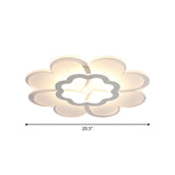 16.5"/20.5"/31" W Ultrathin Flower Flushmount Minimalistic Acrylic Bedroom LED Close to Ceiling Light in Warm/White Light Clearhalo 'Ceiling Lights' 'Close To Ceiling Lights' 'Close to ceiling' 'Flush mount' Lighting' 1959080