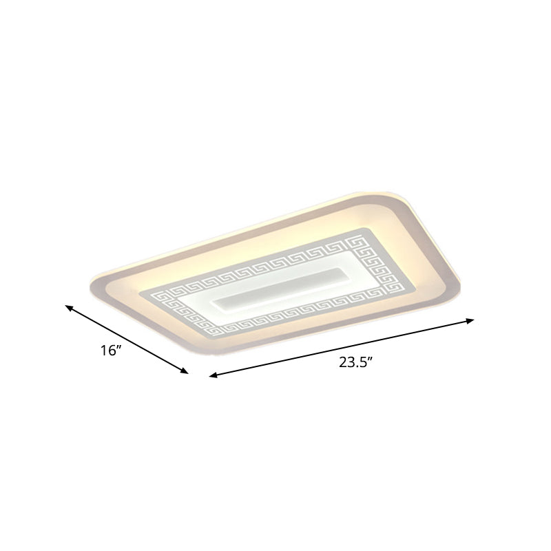 Small/Large Living Room Ceiling Light Simple Style Ultra-Thin LED Flush Mount with Round/Rectangle/Square Acrylic Shade Clearhalo 'Ceiling Lights' 'Close To Ceiling Lights' 'Close to ceiling' 'Flush mount' Lighting' 1959183