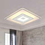 Small/Large Living Room Ceiling Light Simple Style Ultra-Thin LED Flush Mount with Round/Rectangle/Square Acrylic Shade Clearhalo 'Ceiling Lights' 'Close To Ceiling Lights' 'Close to ceiling' 'Flush mount' Lighting' 1959186