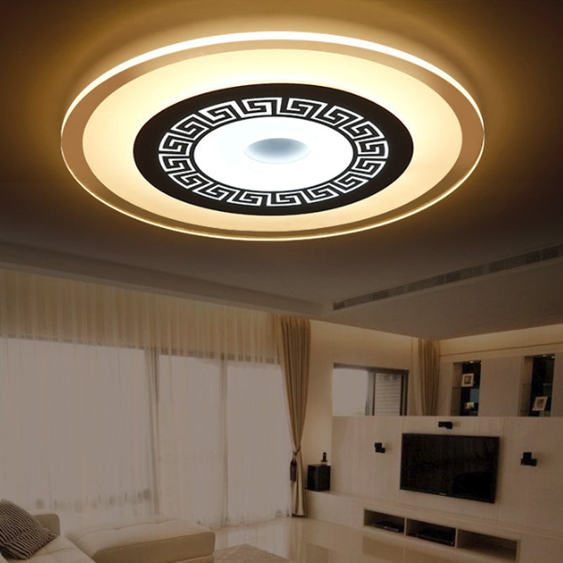 Small/Large Living Room Ceiling Light Simple Style Ultra-Thin LED Flush Mount with Round/Rectangle/Square Acrylic Shade Clearhalo 'Ceiling Lights' 'Close To Ceiling Lights' 'Close to ceiling' 'Flush mount' Lighting' 1959193