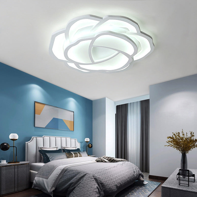 Baby Bedroom Flower LED Ceiling Lamp Acrylic Modern Pretty White Flush Ceiling Light White White Clearhalo 'Ceiling Lights' 'Close To Ceiling Lights' 'Close to ceiling' 'Flush mount' Lighting' 195955