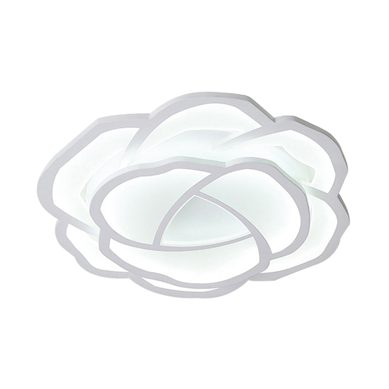 Baby Bedroom Flower LED Ceiling Lamp Acrylic Modern Pretty White Flush Ceiling Light Clearhalo 'Ceiling Lights' 'Close To Ceiling Lights' 'Close to ceiling' 'Flush mount' Lighting' 195956