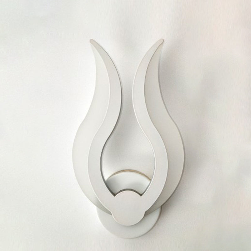 Flame Shaped Bedroom Wall Sconce Lighting Acrylic LED Nordic Wall Mount Light in Warm/White Light Clearhalo 'Modern wall lights' 'Modern' 'Wall Lamps & Sconces' 'Wall Lights' Lighting' 1960738