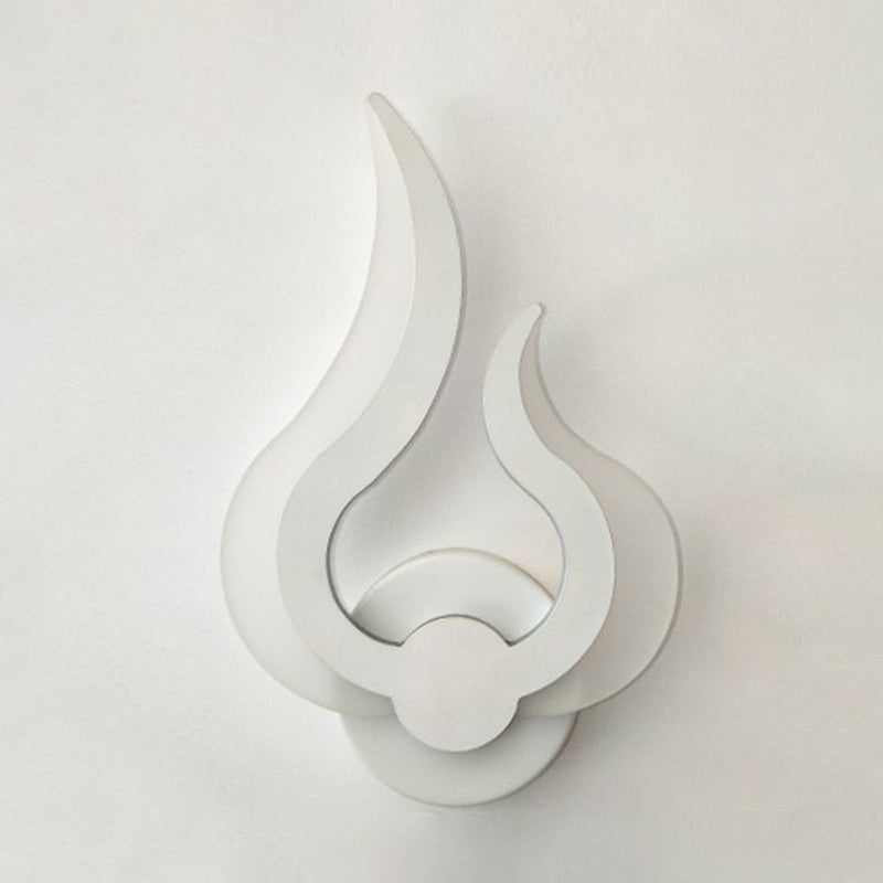 Flame Shaped Bedroom Wall Sconce Lighting Acrylic LED Nordic Wall Mount Light in Warm/White Light Clearhalo 'Modern wall lights' 'Modern' 'Wall Lamps & Sconces' 'Wall Lights' Lighting' 1960742