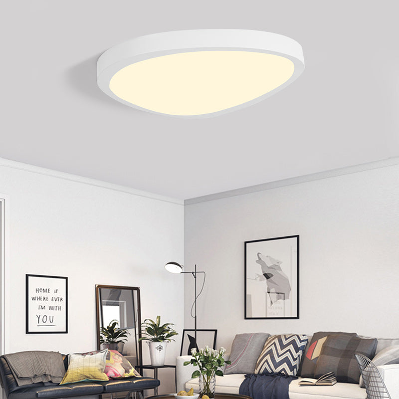 Acrylic Triangle LED Flush Ceiling Light Baby Room Macaron Loft Candy Colored Ceiling Lamp White Clearhalo 'Ceiling Lights' 'Close To Ceiling Lights' 'Close to ceiling' 'Flush mount' Lighting' 196204