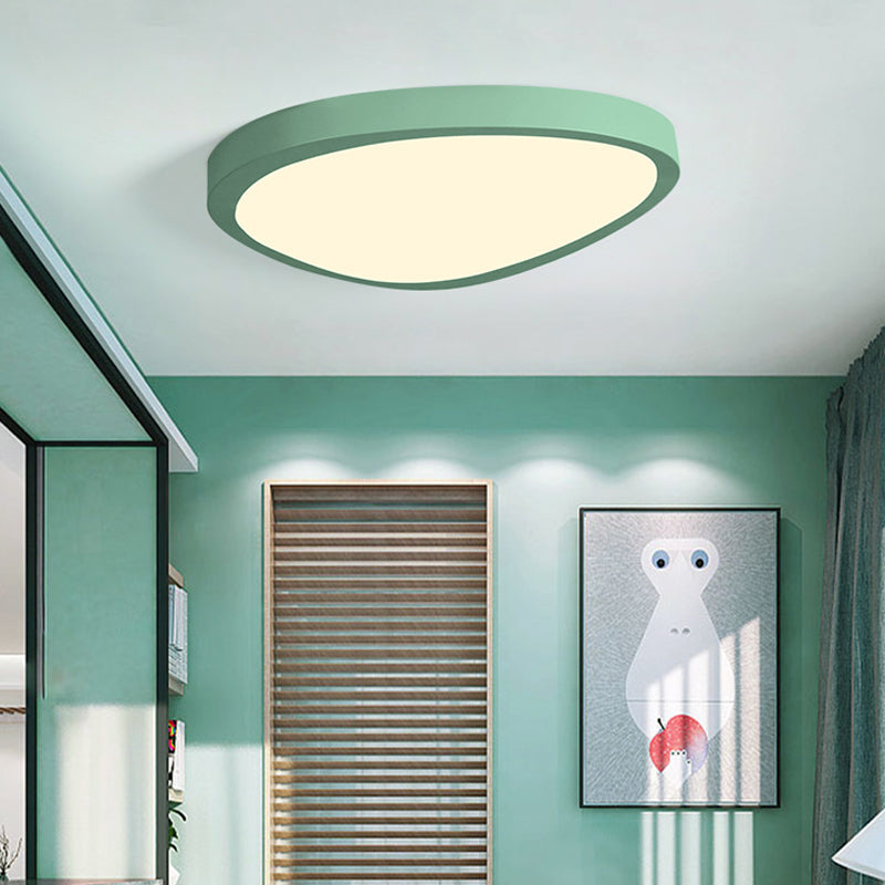 Acrylic Triangle LED Flush Ceiling Light Baby Room Macaron Loft Candy Colored Ceiling Lamp Green Clearhalo 'Ceiling Lights' 'Close To Ceiling Lights' 'Close to ceiling' 'Flush mount' Lighting' 196209