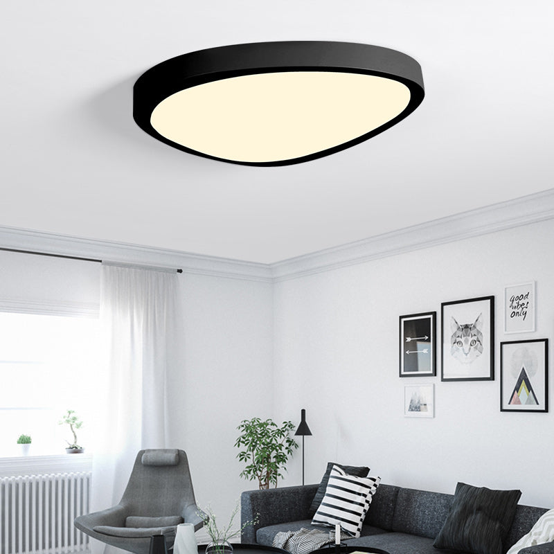 Acrylic Triangle LED Flush Ceiling Light Baby Room Macaron Loft Candy Colored Ceiling Lamp Black Clearhalo 'Ceiling Lights' 'Close To Ceiling Lights' 'Close to ceiling' 'Flush mount' Lighting' 196213