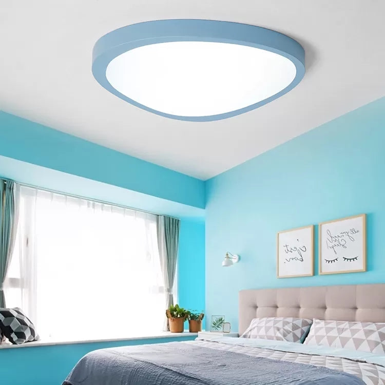 Acrylic Triangle LED Flush Ceiling Light Baby Room Macaron Loft Candy Colored Ceiling Lamp Clearhalo 'Ceiling Lights' 'Close To Ceiling Lights' 'Close to ceiling' 'Flush mount' Lighting' 196218