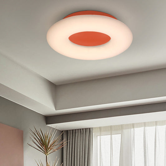 Cartoon Doughnut Flush Mount Ceiling Fixture Acrylic Ceiling Light Fixture for Kindergarten Orange Clearhalo 'Ceiling Lights' 'Close To Ceiling Lights' 'Close to ceiling' 'Flush mount' Lighting' 196235