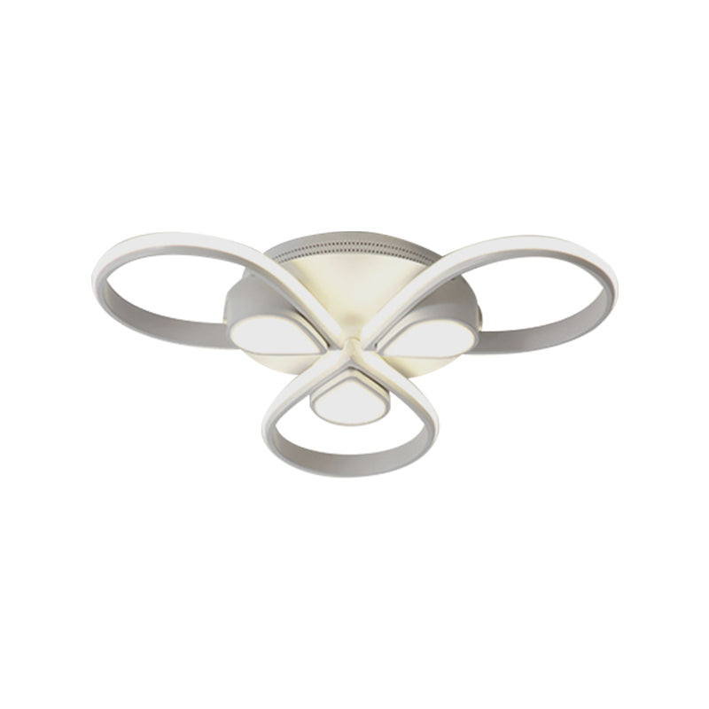 Modern Contemporary in White Flush Mount Ceiling Light with Flower Acrylic Ceiling Light for Living Room Clearhalo 'Ceiling Lights' 'Close To Ceiling Lights' 'Close to ceiling' 'Semi-flushmount' Lighting' 196253