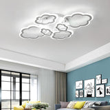 Kid Bedroom Cloud-Themed Ceiling Mounted Lights Acrylic Nordic in White Flush Mount Ceiling Light 6 White Clearhalo 'Ceiling Lights' 'Close To Ceiling Lights' 'Close to ceiling' 'Semi-flushmount' Lighting' 196279