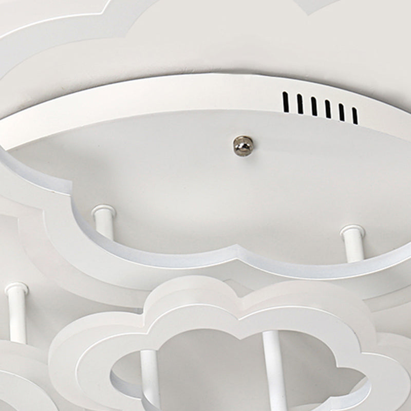 Kid Bedroom Cloud-Themed Ceiling Mounted Lights Acrylic Nordic in White Flush Mount Ceiling Light Clearhalo 'Ceiling Lights' 'Close To Ceiling Lights' 'Close to ceiling' 'Semi-flushmount' Lighting' 196282