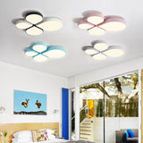 Flat Petal LED Flush Ceiling Light Macaron Style Acrylic Ceiling Fixture for Kindergarten Clearhalo 'Ceiling Lights' 'Close To Ceiling Lights' 'Close to ceiling' 'Semi-flushmount' Lighting' 196284