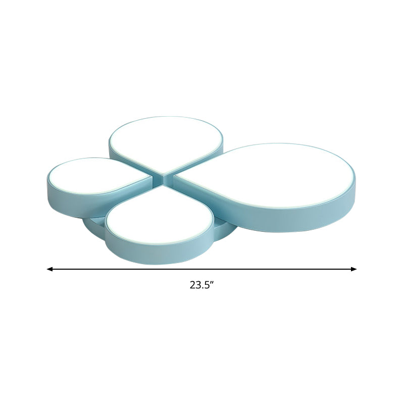 Flat Petal LED Flush Ceiling Light Macaron Style Acrylic Ceiling Fixture for Kindergarten Clearhalo 'Ceiling Lights' 'Close To Ceiling Lights' 'Close to ceiling' 'Semi-flushmount' Lighting' 196292