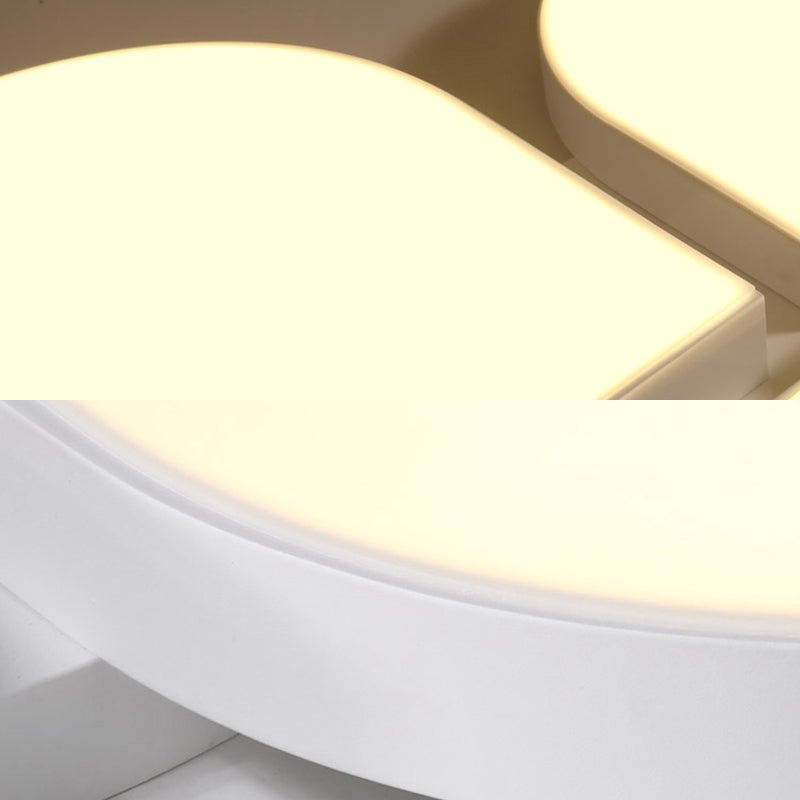 Flat Petal LED Flush Ceiling Light Macaron Style Acrylic Ceiling Fixture for Kindergarten Clearhalo 'Ceiling Lights' 'Close To Ceiling Lights' 'Close to ceiling' 'Semi-flushmount' Lighting' 196295