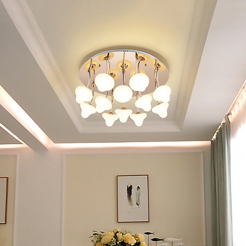 Hallway Round Ceiling Light Fixture Acrylic Designer in White Flush Flush Mount Ceiling Light White Clearhalo 'Ceiling Lights' 'Close To Ceiling Lights' 'Close to ceiling' Lighting' 196377