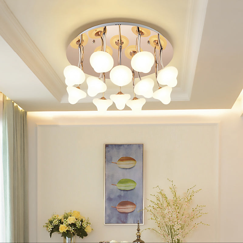 Hallway Round Ceiling Light Fixture Acrylic Designer in White Flush Flush Mount Ceiling Light Clearhalo 'Ceiling Lights' 'Close To Ceiling Lights' 'Close to ceiling' Lighting' 196378