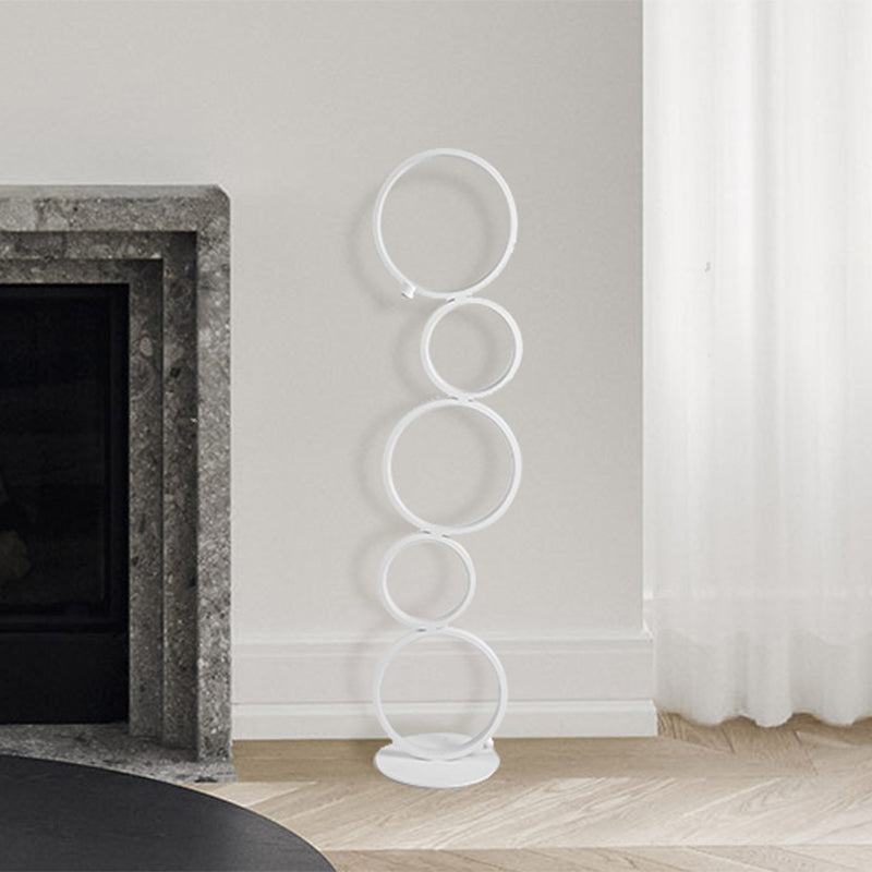 Acrylic Bubble Floor Reading Lighting Modernist Black/White LED Standing Lamp in Warm/White/Natural Light Clearhalo 'Floor Lamps' 'Lamps' Lighting' 1963835
