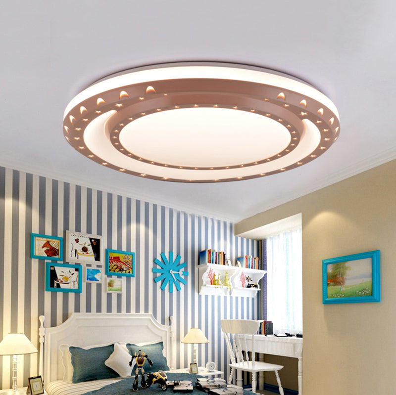 Acrylic Round LED Flush Ceiling Lights Art Deco Flush Mount Ceiling Light for Nursing Room Clearhalo 'Ceiling Lights' 'Close To Ceiling Lights' 'Close to ceiling' 'Flush mount' Lighting' 196482