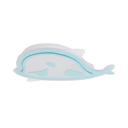 White Naughty Dolphin Ceiling Light Animal Acrylic LED Flush Mount Light for Girls Bedroom Clearhalo 'Ceiling Lights' 'Close To Ceiling Lights' 'Close to ceiling' 'Flush mount' Lighting' 196603