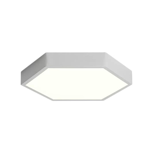 Nordic Stylish Monochrome Ceiling Light Hexagon LED Flush Mount Light for Porch Clearhalo 'Ceiling Lights' 'Close To Ceiling Lights' 'Close to ceiling' 'Flush mount' Lighting' 196643