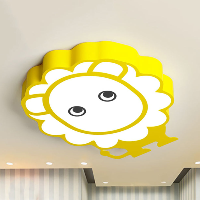 Kindergarten Animal Ceiling Light Fixture Acrylic Cartoon Flush Mount Ceiling Light Yellow Clearhalo 'Ceiling Lights' 'Close To Ceiling Lights' 'Close to ceiling' Lighting' 196694