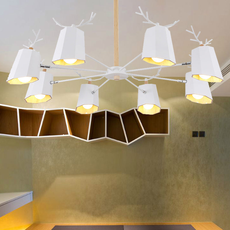 Living Room Tapered Shade Pendant Light with Antlers Pendant Lighting Fixture Metal Modern Nordic Clearhalo 'Ceiling Lights' 'Chandeliers' Lighting' options 196766