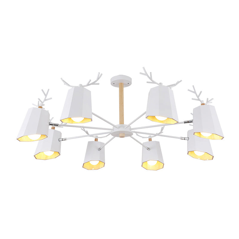 Living Room Tapered Shade Pendant Light with Antlers Pendant Lighting Fixture Metal Modern Nordic Clearhalo 'Ceiling Lights' 'Chandeliers' Lighting' options 196767