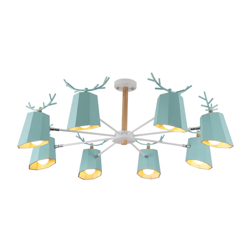 Living Room Tapered Shade Pendant Light with Antlers Pendant Lighting Fixture Metal Modern Nordic Clearhalo 'Ceiling Lights' 'Chandeliers' Lighting' options 196771