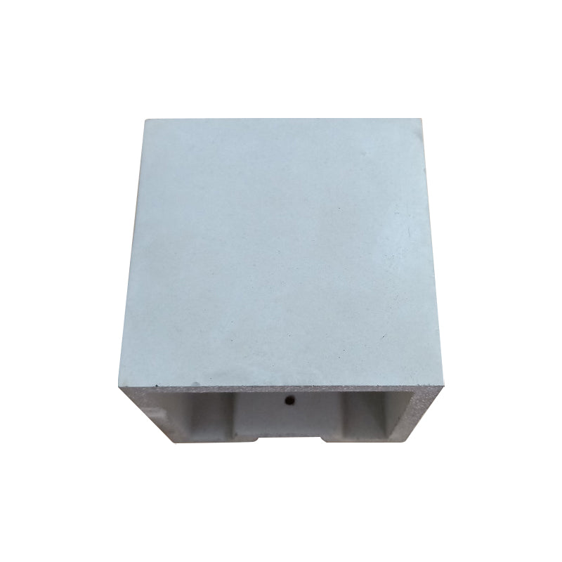 Cube/Cuboid Cement Flush Mount Wall Light Nordic 1 Head Grey Up Down Sconce Light for Stairs, 4"/5"/7" Wide Clearhalo 'Modern wall lights' 'Modern' 'Wall Lamps & Sconces' 'Wall Lights' Lighting' 1968134