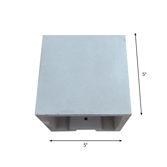 Cube/Cuboid Cement Flush Mount Wall Light Nordic 1 Head Grey Up Down Sconce Light for Stairs, 4"/5"/7" Wide Clearhalo 'Modern wall lights' 'Modern' 'Wall Lamps & Sconces' 'Wall Lights' Lighting' 1968136