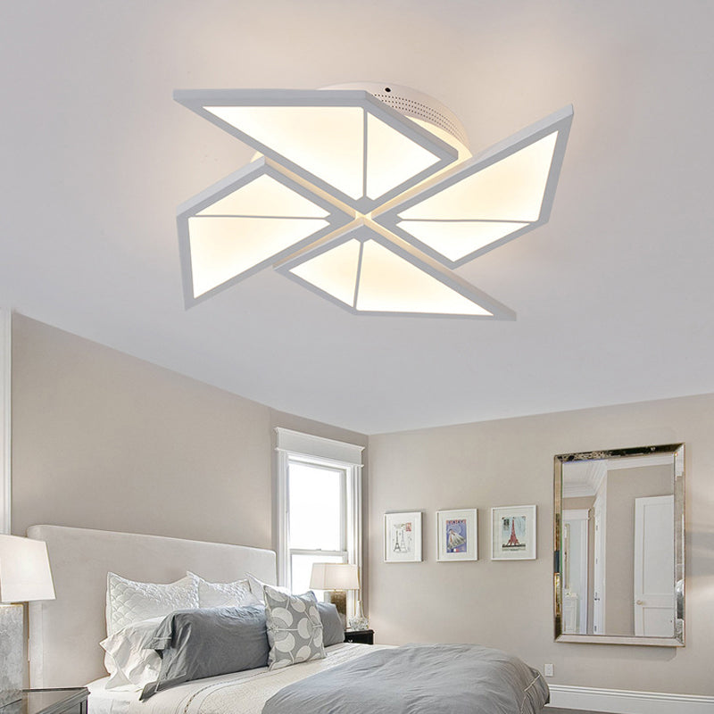 Acrylic Tangram-Shaped Flush Ceiling Light Baby Room Creative LED Ceiling Lamp in White 4 White Clearhalo 'Ceiling Lights' 'Close To Ceiling Lights' 'Close to ceiling' 'Flush mount' Lighting' 196826