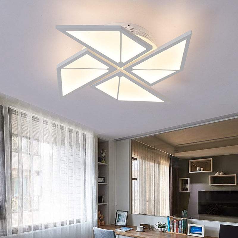 Acrylic Tangram-Shaped Flush Ceiling Light Baby Room Creative LED Ceiling Lamp in White Clearhalo 'Ceiling Lights' 'Close To Ceiling Lights' 'Close to ceiling' 'Flush mount' Lighting' 196827