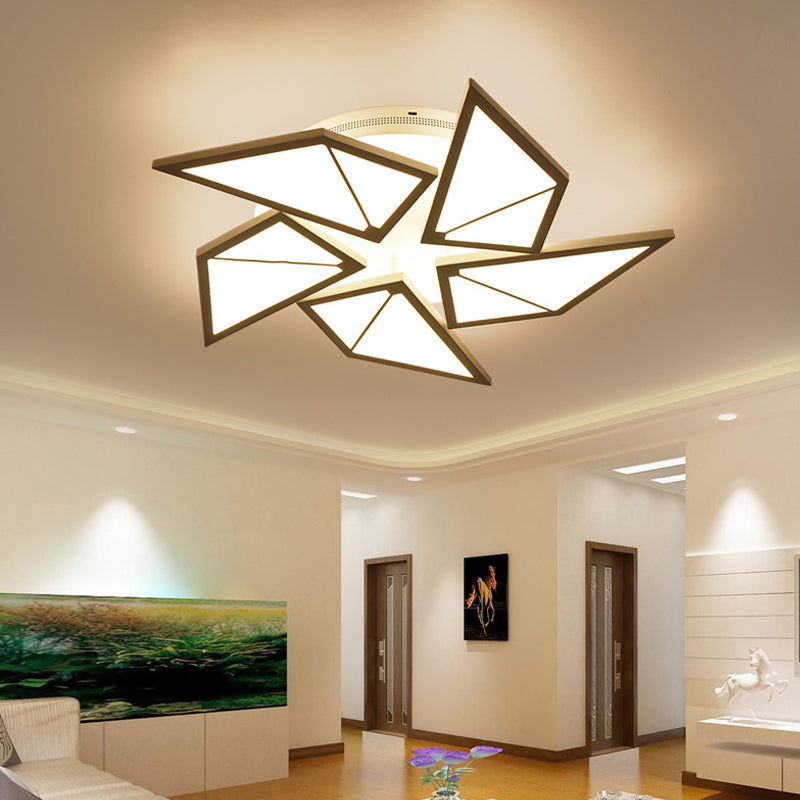 Acrylic Tangram-Shaped Flush Ceiling Light Baby Room Creative LED Ceiling Lamp in White 5 White Clearhalo 'Ceiling Lights' 'Close To Ceiling Lights' 'Close to ceiling' 'Flush mount' Lighting' 196832