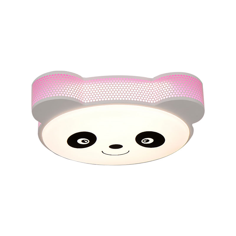 Cartoon Panda Flush Mount Ceiling Light Acrylic Ceiling Light Fixture for Kindergarten Clearhalo 'Ceiling Lights' 'Close To Ceiling Lights' 'Close to ceiling' 'Flush mount' Lighting' 196852