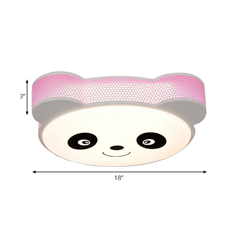 Cartoon Panda Flush Mount Ceiling Light Acrylic Ceiling Light Fixture for Kindergarten Clearhalo 'Ceiling Lights' 'Close To Ceiling Lights' 'Close to ceiling' 'Flush mount' Lighting' 196853