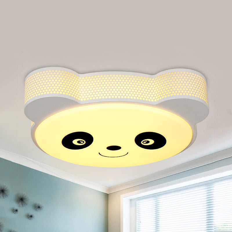 Cartoon Panda Flush Mount Ceiling Light Acrylic Ceiling Light Fixture for Kindergarten Clearhalo 'Ceiling Lights' 'Close To Ceiling Lights' 'Close to ceiling' 'Flush mount' Lighting' 196854