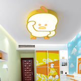 Kindergarten Animal Flush Mount Ceiling Light Acrylic Cartoon in Yellow Ceiling Light Fixture Clearhalo 'Ceiling Lights' 'Close To Ceiling Lights' 'Close to ceiling' 'Flush mount' Lighting' 196862