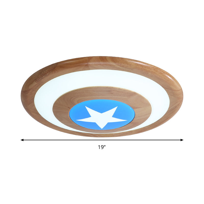 Nordic Circle Flushmount Light with Star Acrylic LED Ceiling Light for Baby Bedroom Clearhalo 'Ceiling Lights' 'Close To Ceiling Lights' 'Close to ceiling' 'Flush mount' Lighting' 196868