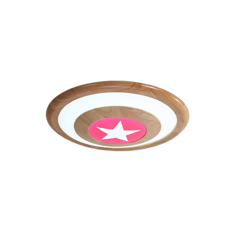 Nordic Circle Flushmount Light with Star Acrylic LED Ceiling Light for Baby Bedroom Clearhalo 'Ceiling Lights' 'Close To Ceiling Lights' 'Close to ceiling' 'Flush mount' Lighting' 196873