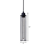 Iron Tube Down Lighting Pendant Industrial 1-Light Restaurant Hanging Ceiling Light in Black Clearhalo 'Art Deco Pendants' 'Black' 'Cast Iron' 'Ceiling Lights' 'Ceramic' 'Crystal' 'Industrial Pendants' 'Industrial' 'Metal' 'Middle Century Pendants' 'Pendant Lights' 'Pendants' 'Rustic Pendants' 'Tiffany' Lighting' 1969124