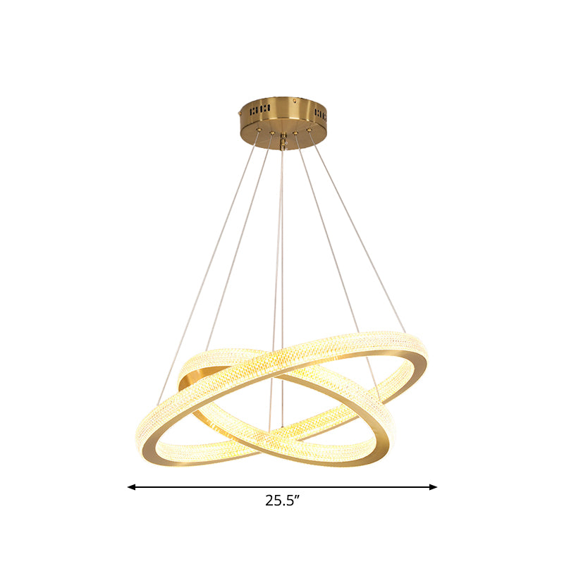 1/3/4-Tier Circle Acrylic Suspension Pendant Minimalism Brass LED Chandelier Light Fixture Clearhalo 'Ceiling Lights' 'Chandeliers' 'Modern Chandeliers' 'Modern' Lighting' 1969954