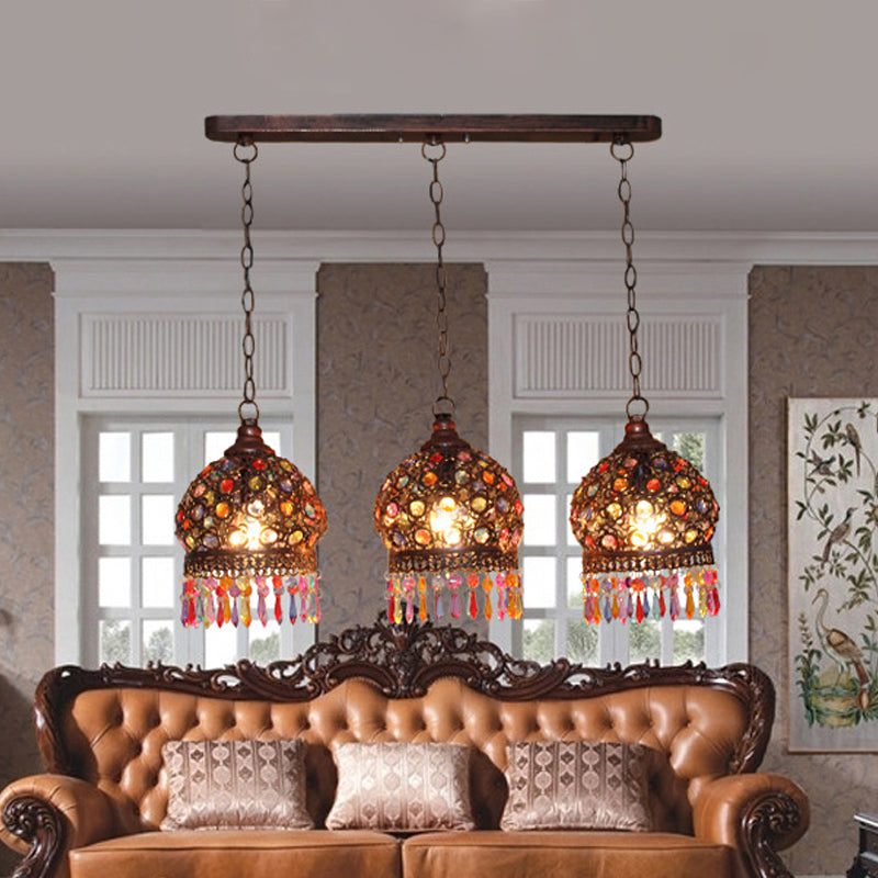 Copper cluster deals pendant light