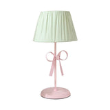 Macaron Loft Plaid Reading Light Fabric One Light Desk Light with Bow for Child Bedroom Clearhalo 'Lamps' 'Table Lamps' Lighting' 197131