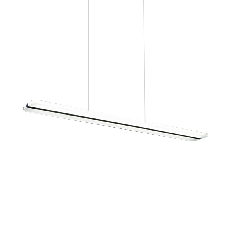 Curved/Straight Line Dining Room Pendant Acrylic Minimalistic LED Hanging Ceiling Light in Black, Warm/White Light Clearhalo 'Ceiling Lights' 'Modern Pendants' 'Modern' 'Pendant Lights' 'Pendants' Lighting' 1972670