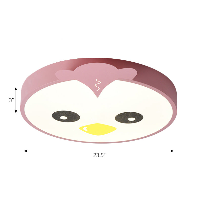 Cartoon Round Ceiling Light Acrylic Chick LED Flush Mount Ceiling Fixture for Classroom Clearhalo 'Ceiling Lights' 'Close To Ceiling Lights' 'Close to ceiling' 'Flush mount' Lighting' 197288