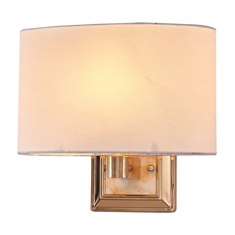 Minimalist Curved Wall Mounted Lamp Fabric 1-Light Dining Room Sconce Light in Chrome/Gold Chrome Clearhalo 'Cast Iron' 'Glass' 'Industrial' 'Modern wall lights' 'Modern' 'Tiffany' 'Traditional wall lights' 'Wall Lamps & Sconces' 'Wall Lights' Lighting' 1972885