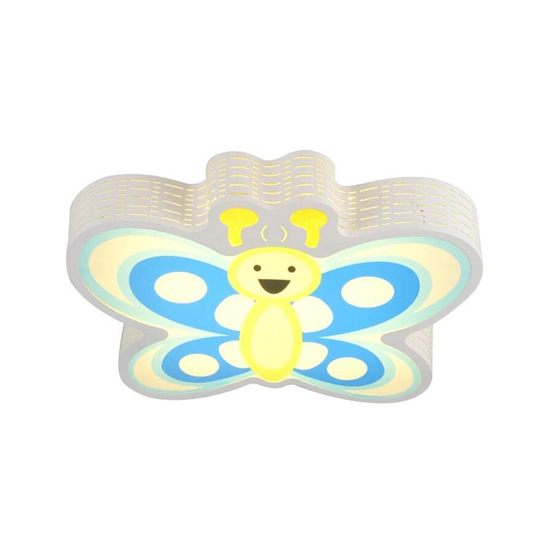 Modern Butterfly Shape Ceiling Light Fixture Acrylic Yellow Ceiling Light for Kindergarten Clearhalo 'Ceiling Lights' 'Close To Ceiling Lights' 'Close to ceiling' 'Flush mount' Lighting' 197308