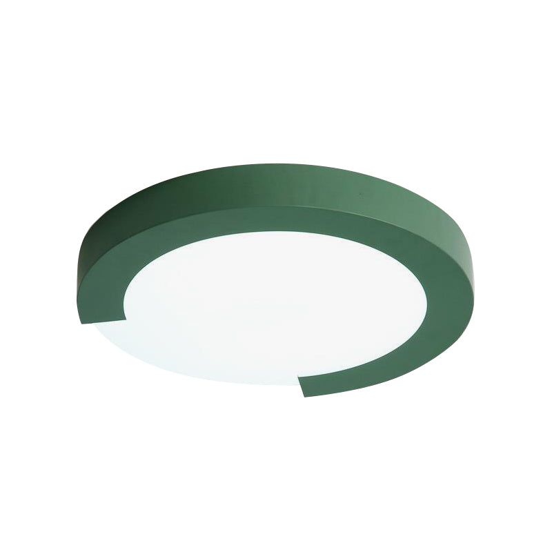 Kid Bedroom Circular Ceiling Mount Light Acrylic Simple Style Ceiling Lamp with Ring Clearhalo 'Ceiling Lights' 'Close To Ceiling Lights' 'Close to ceiling' Lighting' 197331